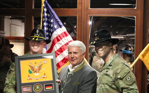 Franz Zeilmann receives honorary Dragooning and Retirement Ceremony