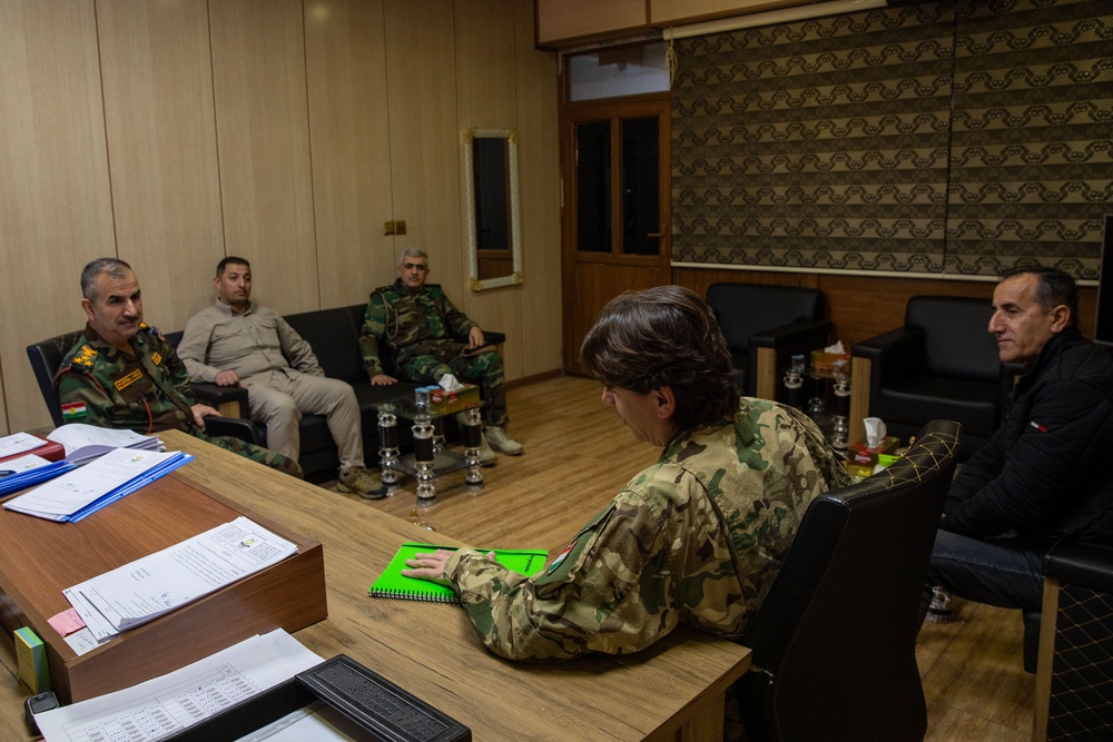 Coalition Advisor Meets with Peshmerga Director of General Administration