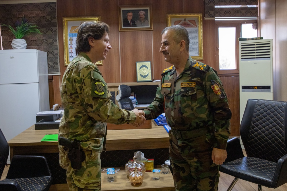 Coalition Advisor Meets with Peshmerga Director of General Administration
