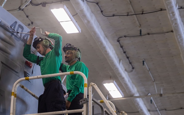&quot;Golden Warriors&quot; of the USS Gerald R. Ford Conduct Maintenance