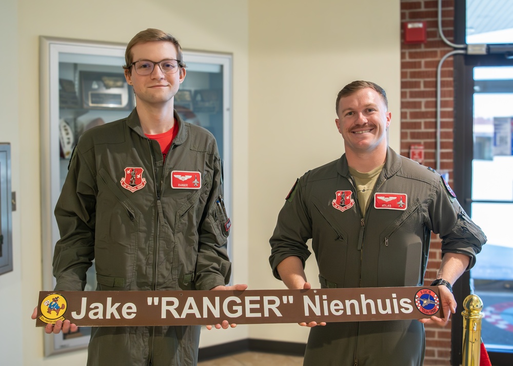 Jake &quot;Ranger&quot; Nienhuis Becomes Honorary Pilot at 138th Fighter Wing