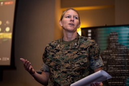 Quantico Base Leadership and SAPR personnel sign 2025 SAAPM Proclamation