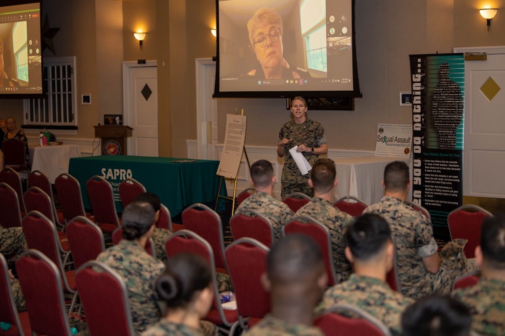 Quantico Base Leadership and SAPR personnel sign 2025 SAPR Proclamation