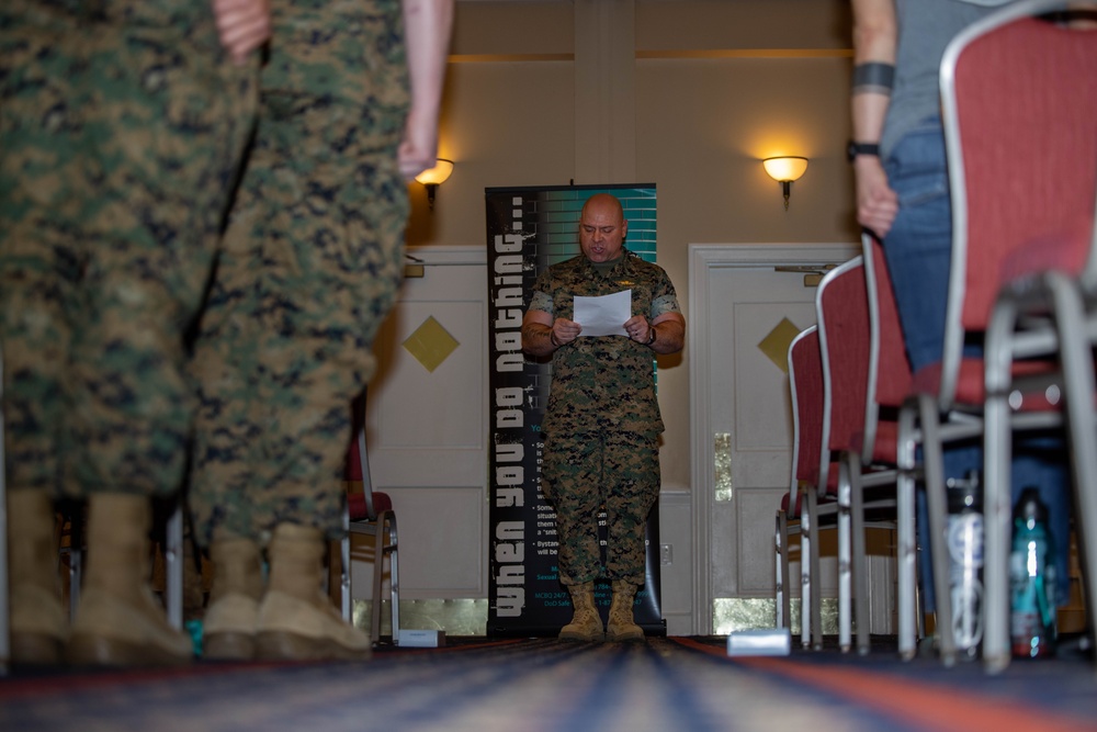 Quantico Base Leadership and SAPR personnel sign 2025 SAAPM Proclamation