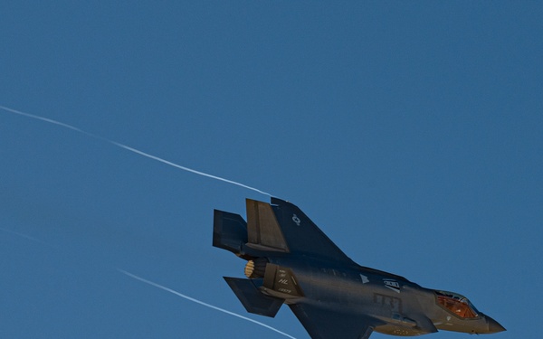 F-35 Glides Past the Moon