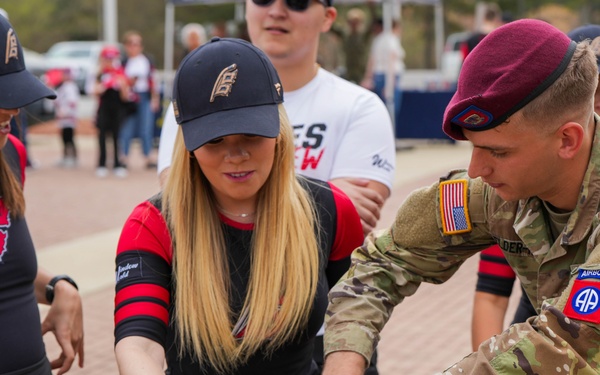 82nd Airborne Division Paratroopers Support The Carolina Hurricanes Military Appreciation Game Night