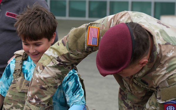 82nd Airborne Division Paratroopers Support The Carolina Hurricanes Military Appreciation Game Night