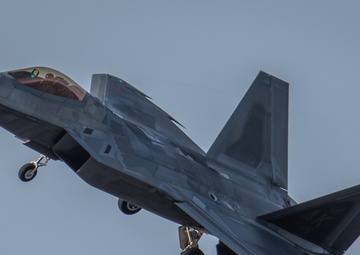 F-22 Raptors conduct aerial practices at JBER