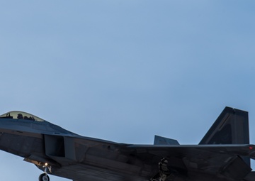 F-22 Raptors conduct aerial practices at JBER