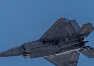 F-22 Raptors conduct aerial practices at JBER
