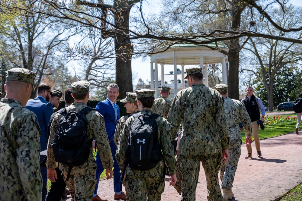 Secretary of Defense visits Naval Academy
