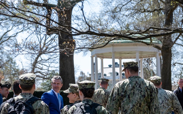 Secretary of Defense visits Naval Academy