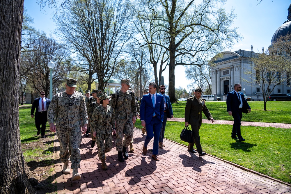 Secretary of Defense visits Naval Academy
