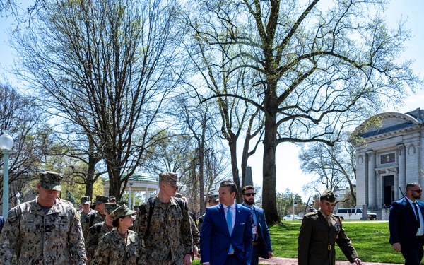 Secretary of Defense visits Naval Academy