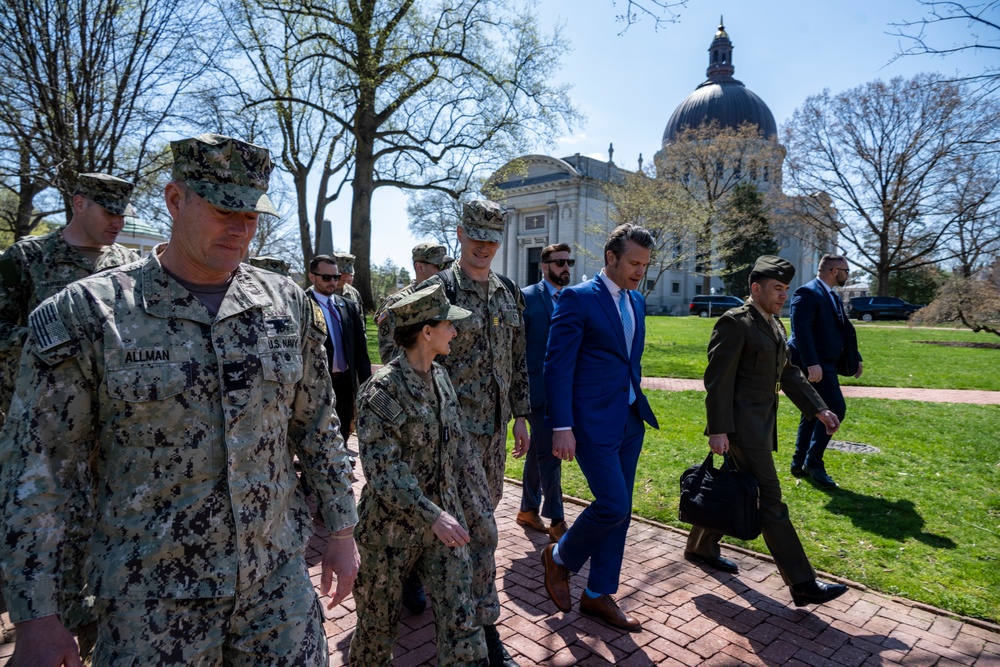 Secretary of Defense visits Naval Academy