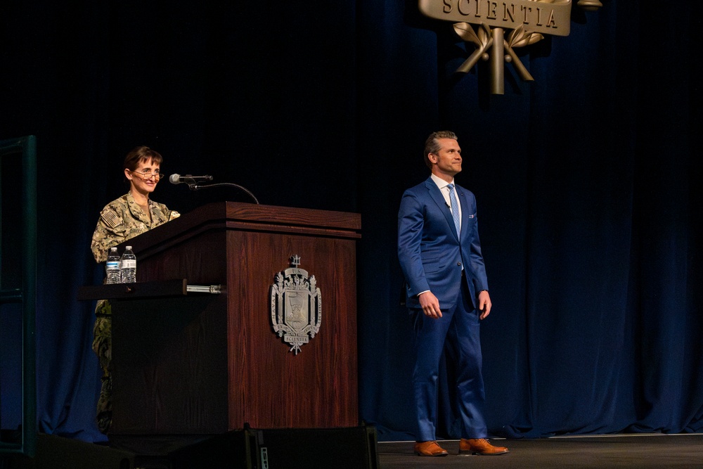 Secretary of Defense visits Naval Academy