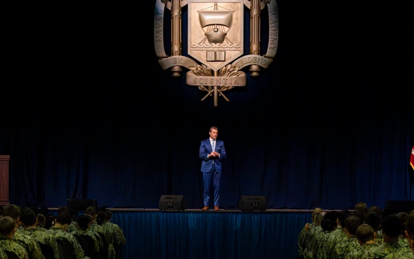 Secretary of Defense visits Naval Academy