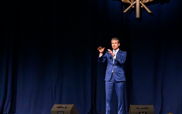 Secretary of Defense visits Naval Academy