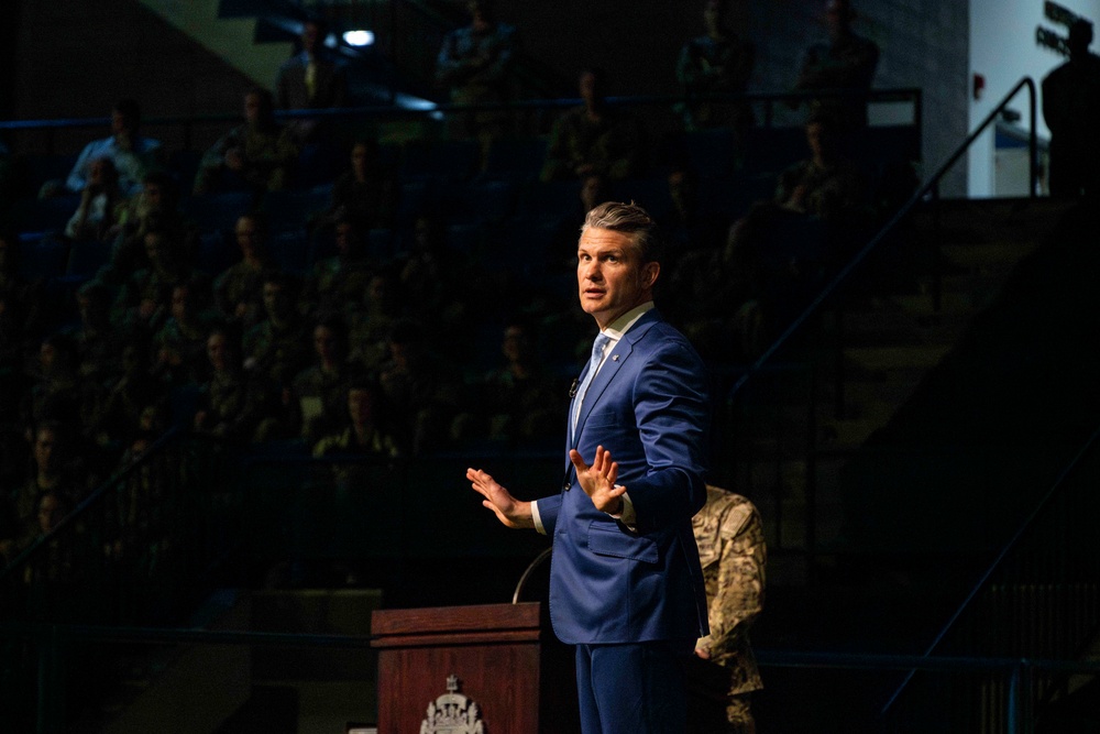 Secretary of Defense visits Naval Academy