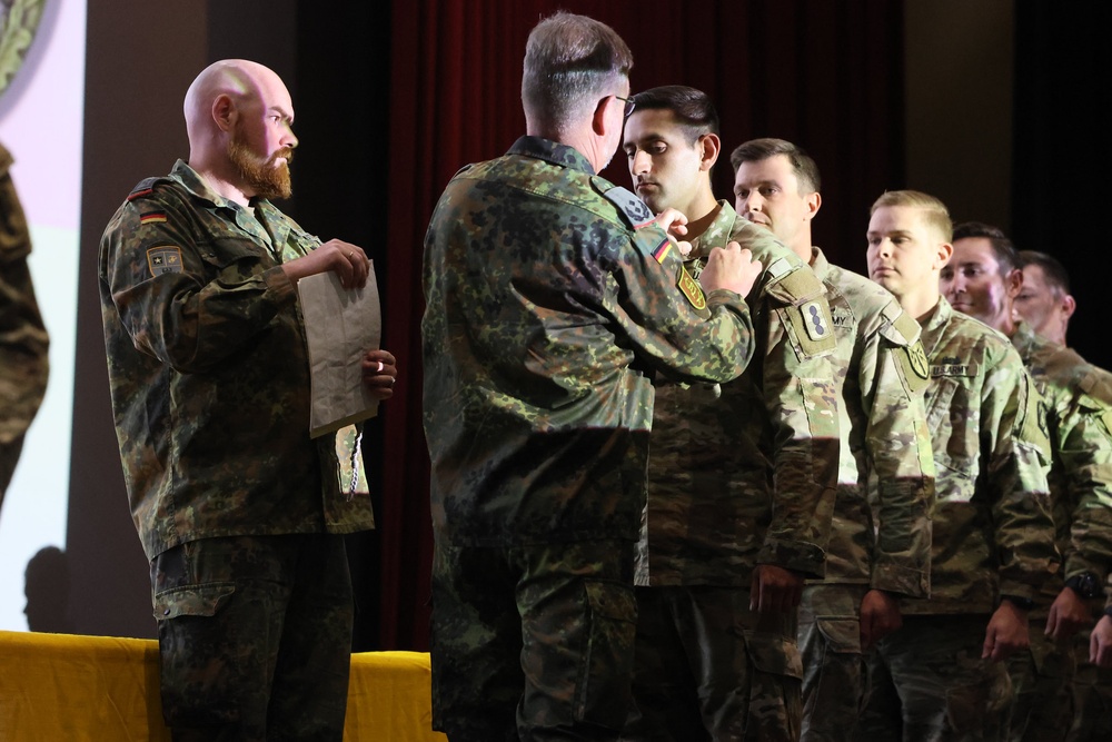 Soldiers awarded German badges for proficiency, marksmanship