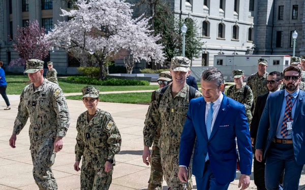 Secretary of Defense Pete Hegseth Visits U.S. Naval Academy