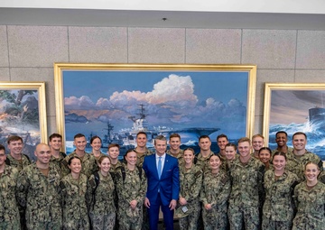 Secretary of Defense Pete Hegseth Visits U.S. Naval Academy