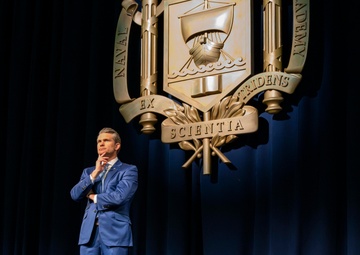 Secretary of Defense Pete Hegseth Visits U.S. Naval Academy