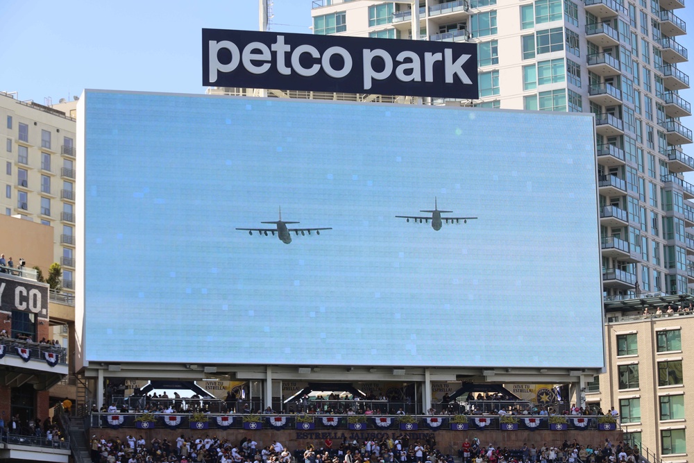 3rd MAW San Diego Padres flyover and Salute to Service