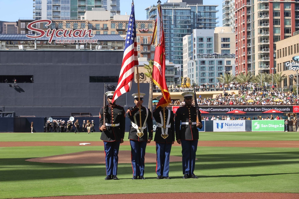 3rd MAW San Diego Padres flyover and Salute to Service