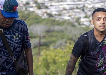 Sailors and civilians take part in Morale Hike for Chief Petty Officer's 132nd Birthday