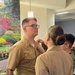 Navy Hospital Corpsmen assigned to Navy Medicine and Readiness Training Command-Fort Belvoir get pinned to Petty Officer Third Class.