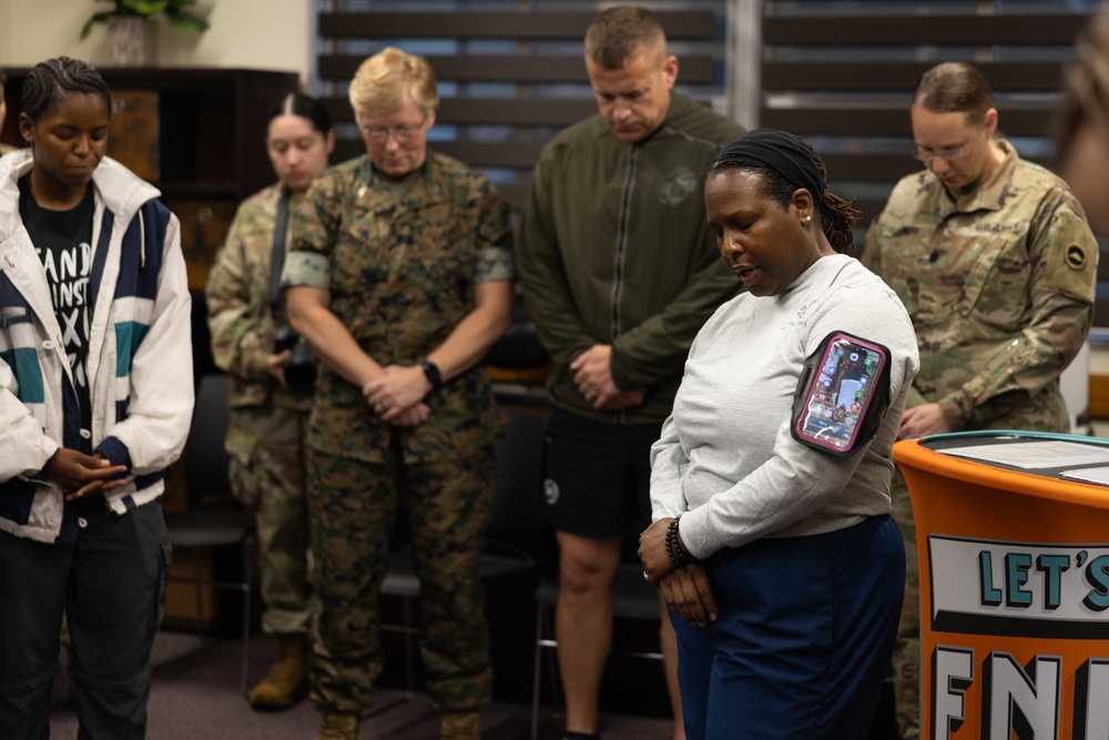 US Armed Forces senior leaders, various SAPR specialists host an opening event for Sexual Assault Awareness and Prevention Month in Okinawa