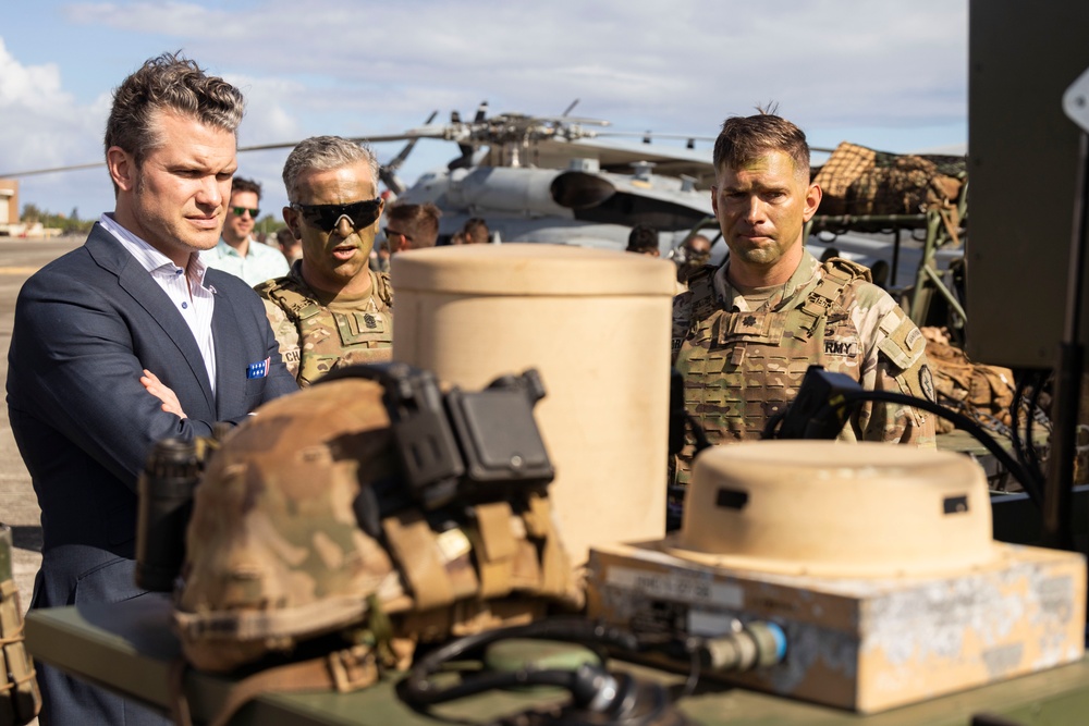 U.S. Secretary of Defense Pete Hegseth Visits Marine Corps Base Hawaii