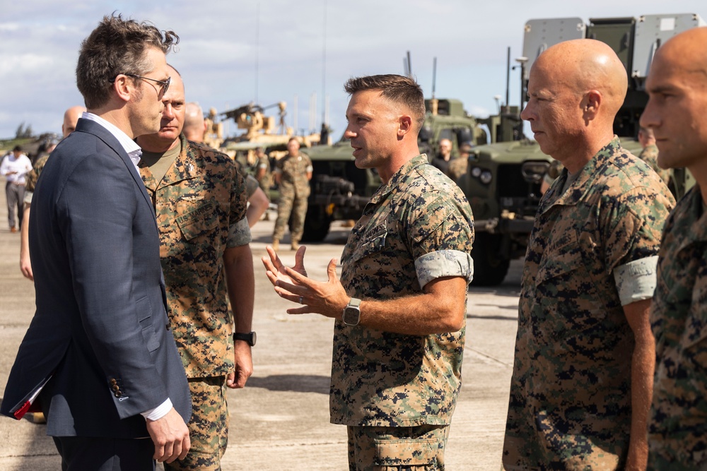 U.S. Secretary of Defense Pete Hegseth Visits Marine Corps Base Hawaii