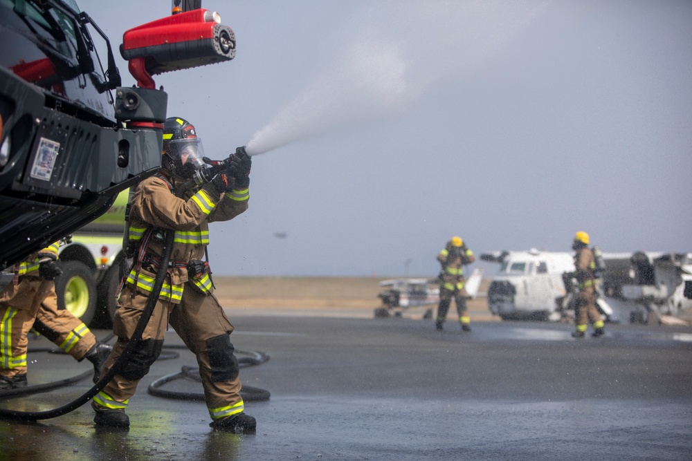 ARFF Marines and U.S. Airmen conduct mass casualty training at MCAS Iwakuni