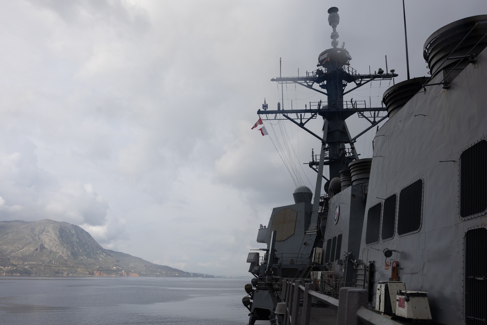 USS Oscar Austin (DDG 79) Arrives in Souda Bay, Greece for Mid-Deployment Voyage Repair (MDVR)