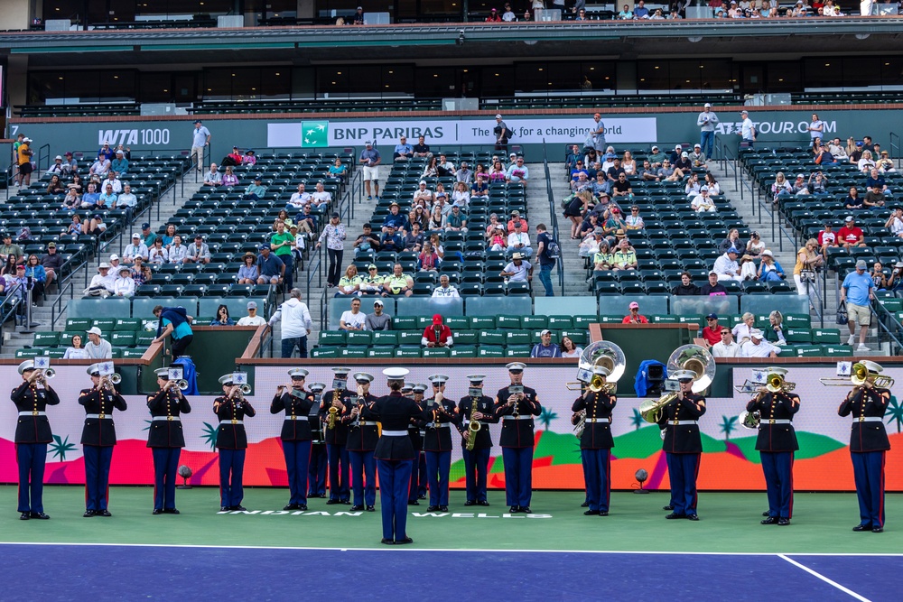 1st MARDIV Band performs at Indian Wells Tennis Garden