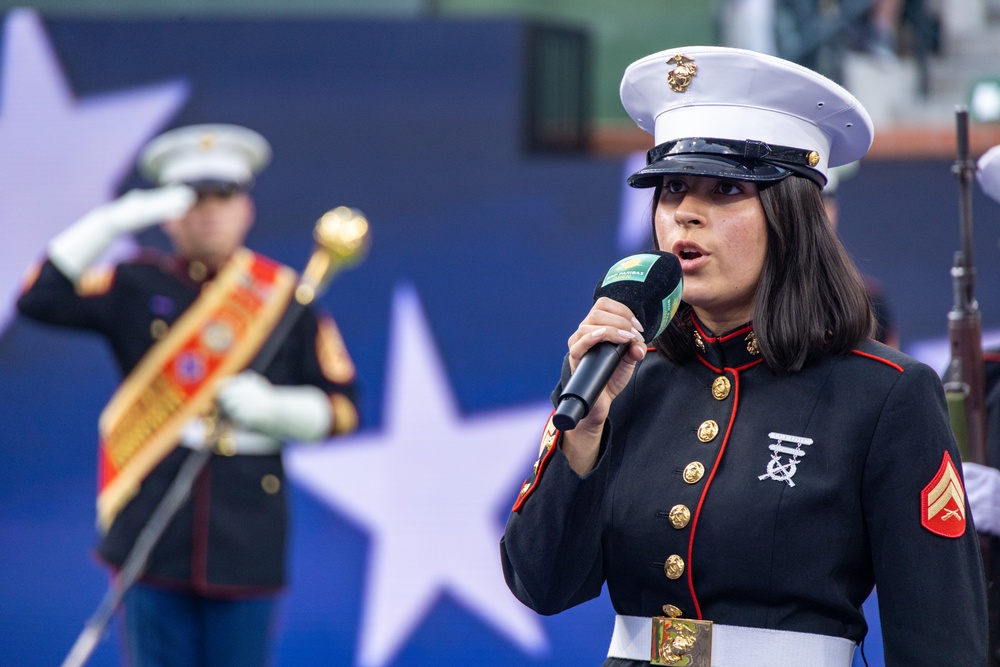1st MARDIV Band performs at Indian Wells Tennis Garden