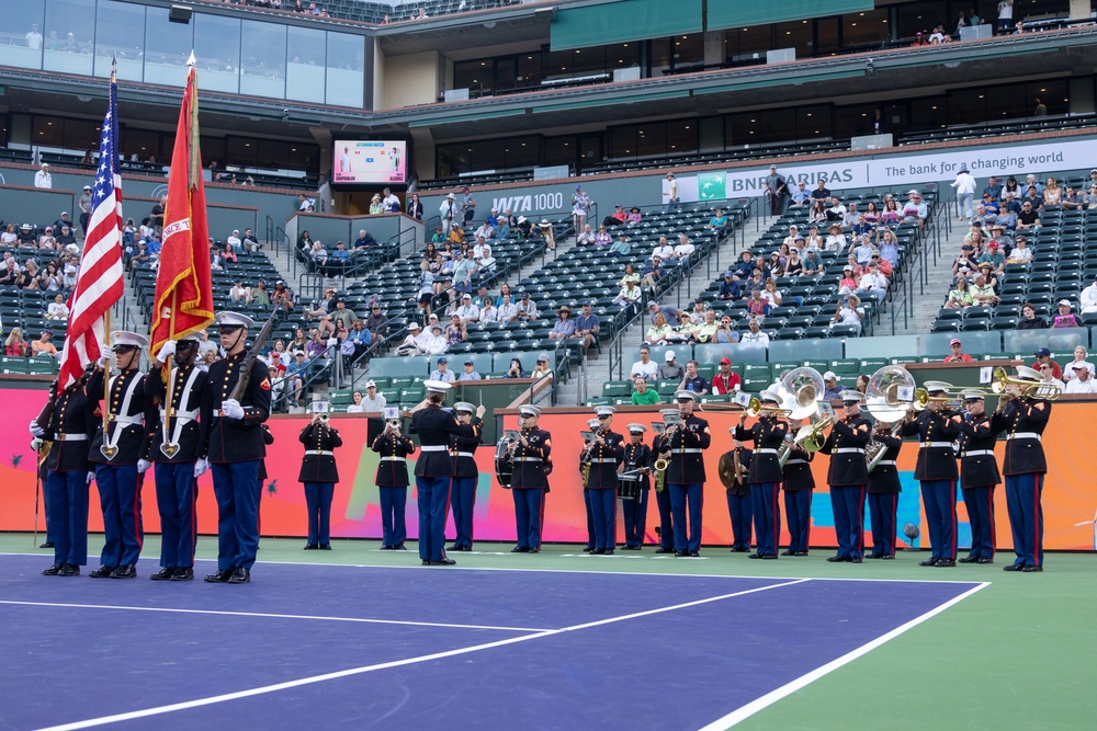 1st MARDIV Band performs at Indian Wells Tennis Garden