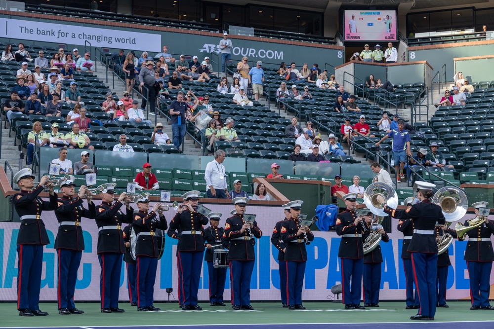 1st MARDIV Band performs at Indian Wells Tennis Garden