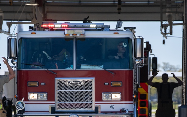 Keesler Fire Dept conducts fire drill