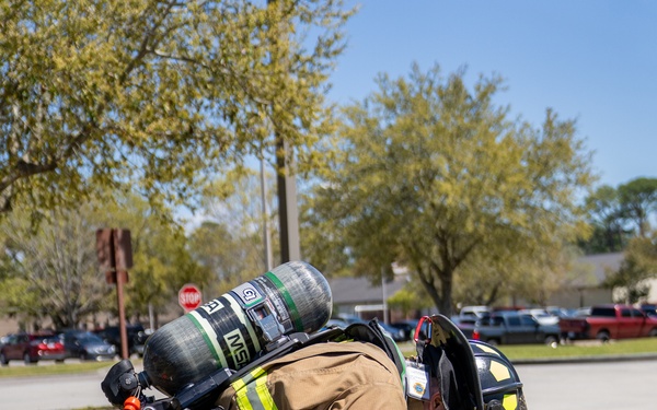 Keesler Fire Dept conducts fire drill