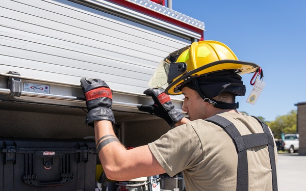 Keesler Fire Dept conducts fire drill