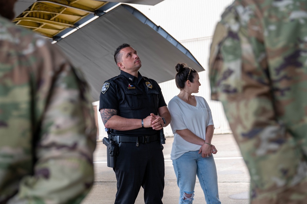 Bossier Police Officer Kenny Gallon Tours a B-52