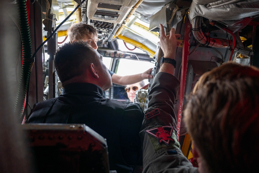 Bossier Police Officer Kenny Gallon Tours a B-52