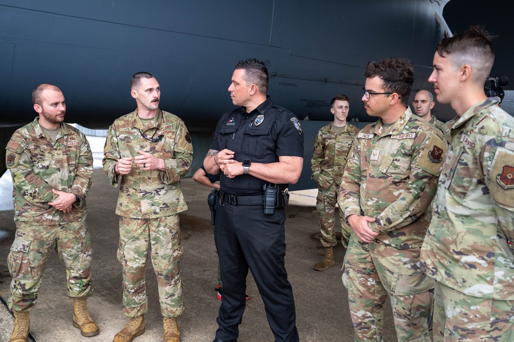 Bossier Police Officer Kenny Gallon Tours a B-52