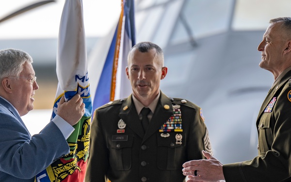 West Virginia governor presides over the assumption of command ceremony for the Adjutant General of the West Virginia National Guard