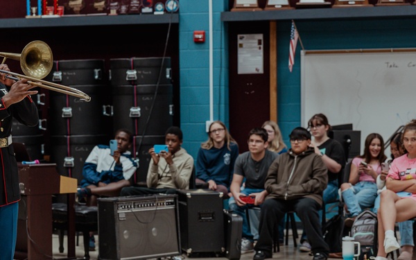 Marine Band San Diego’s Brass Band Performs at East View HS
