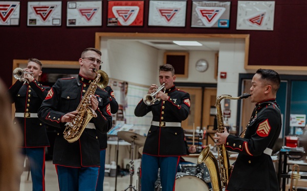 Marine Band San Diego’s Brass Band Performs at East View HS