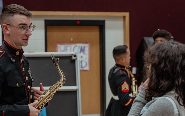 Marine Band San Diego’s Brass Band Performs at East View HS